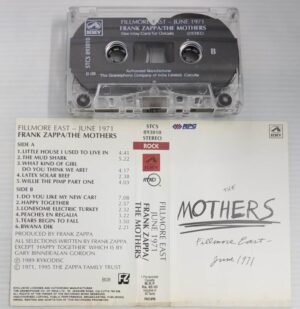 Filmore East June 1971 Frank Zappa the Mothers English Songs Audio Cassette
