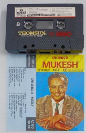 Sad songs of Mukesh Hindi Film songs Audio Cassette (Thomsun make)