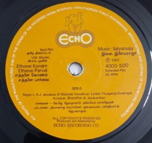 Ethanai Konam Ehtanai Parvai Tamil Film songs EP Vinyl Record by Ilayaraaja