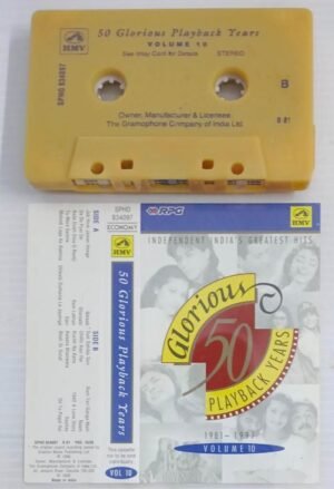 Glorious 50 Play back years Hindi Film songs Audio Cassette Vol 10