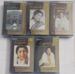 Legends Lata Mangeshkar Hits Hindi Film songs Audio Cassette (sealed pack of 5 Cassettes)