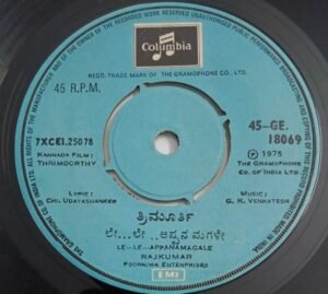 Thrimoorthy Kannada Film songs EP Vinyl Record by G K Venkatesh 18069.jpg4